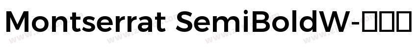 Montserrat SemiBoldW字体转换